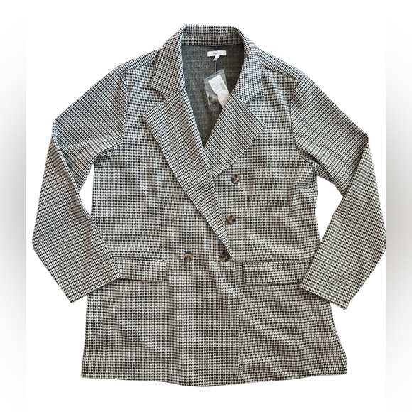 Maurices Black brown & white Houndstooth Blazer Sz XL - Picture 1 of 7